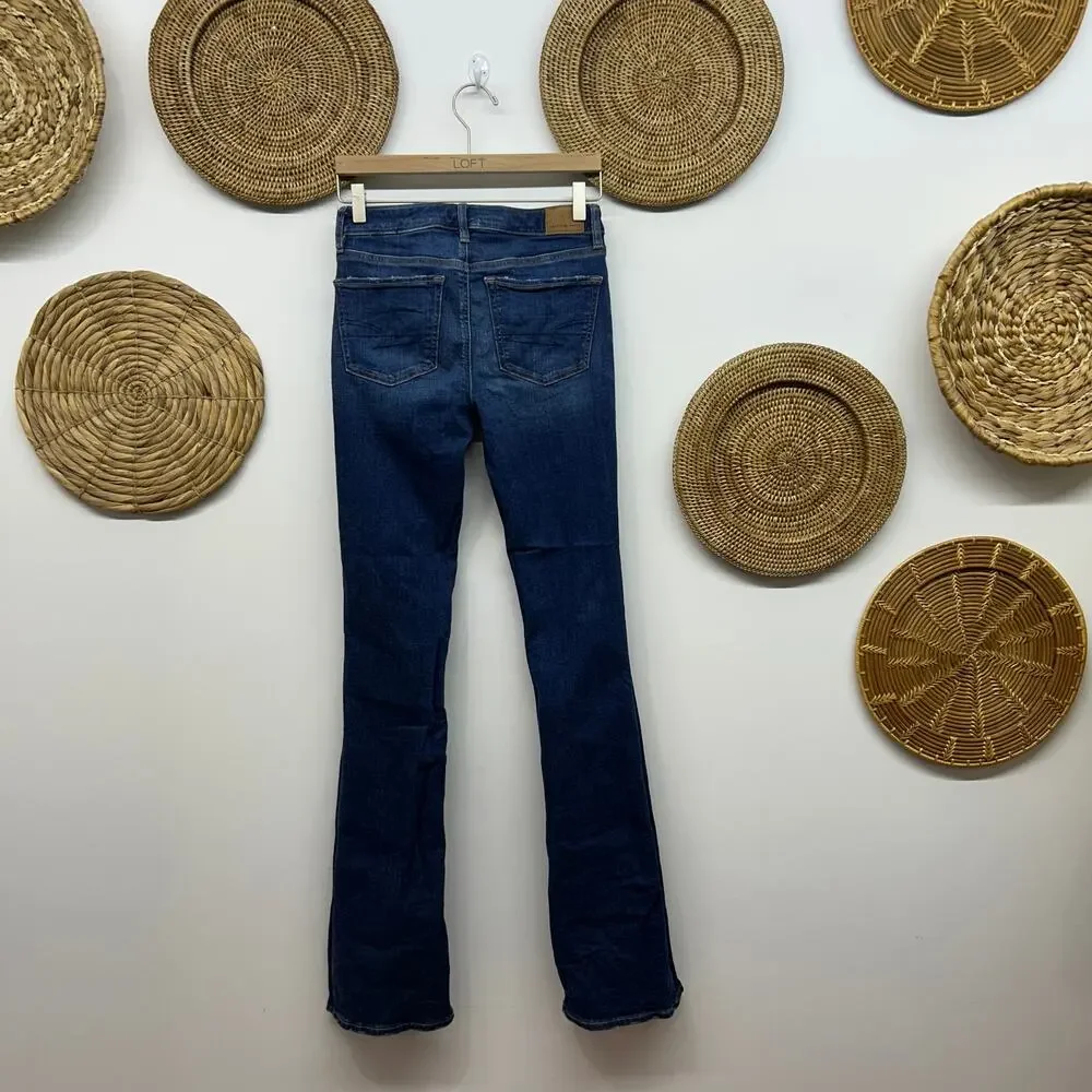 AE American Eagle Kick Boot Jeans Denim 2 X-LONG Inseam - Picture 2 of 3